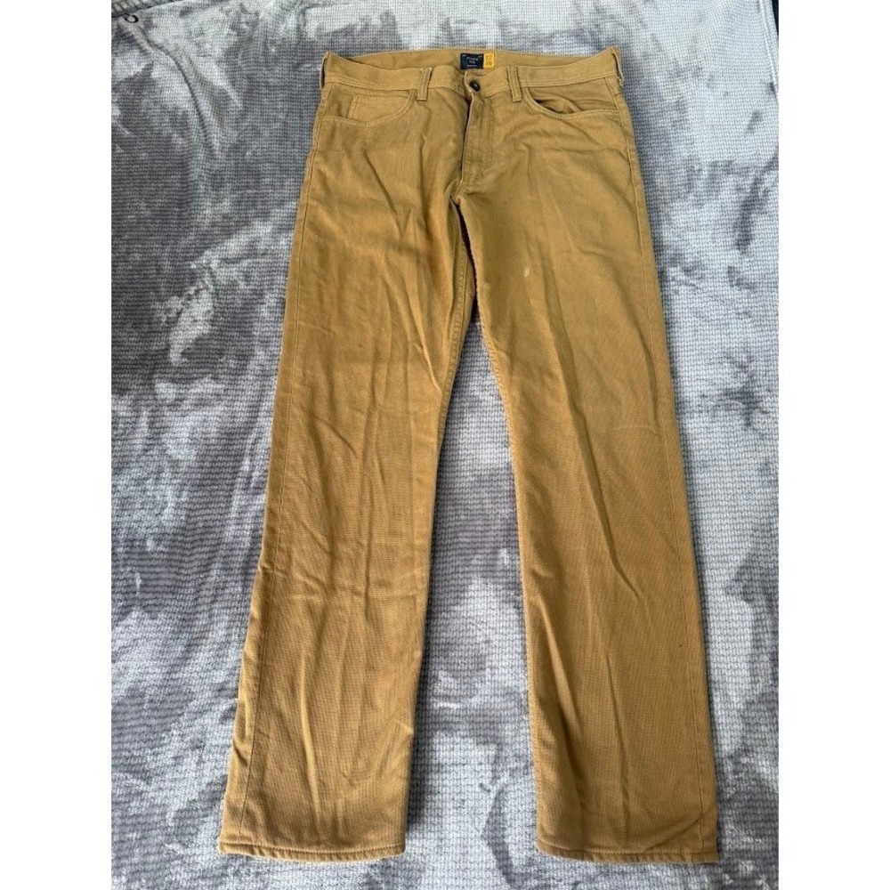 J Crew 770 Straight Lined Pants‎ Mens 32x30 Tan Khaki
